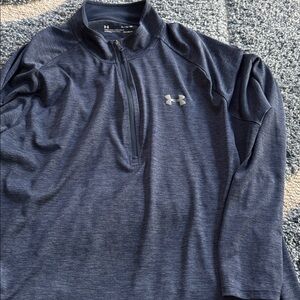 Like New…Lightweight Under Armour HeatGear Blue Half-Zip Pullover